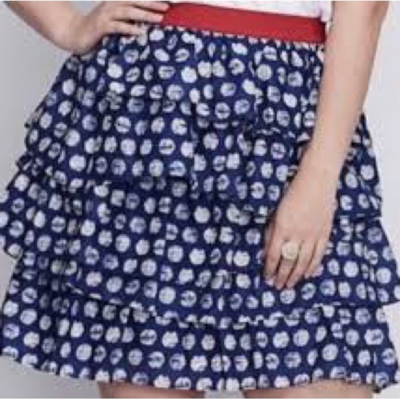 NWT Lane Bryant Tiered Ruffle Polka Dot Skirt - Picture 2 of 4